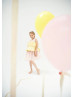 Pink And Yellow Taffeta Slit Back Flower Girl Dress Pink And Yellow Taffeta Slit Back Flower Girl Dress